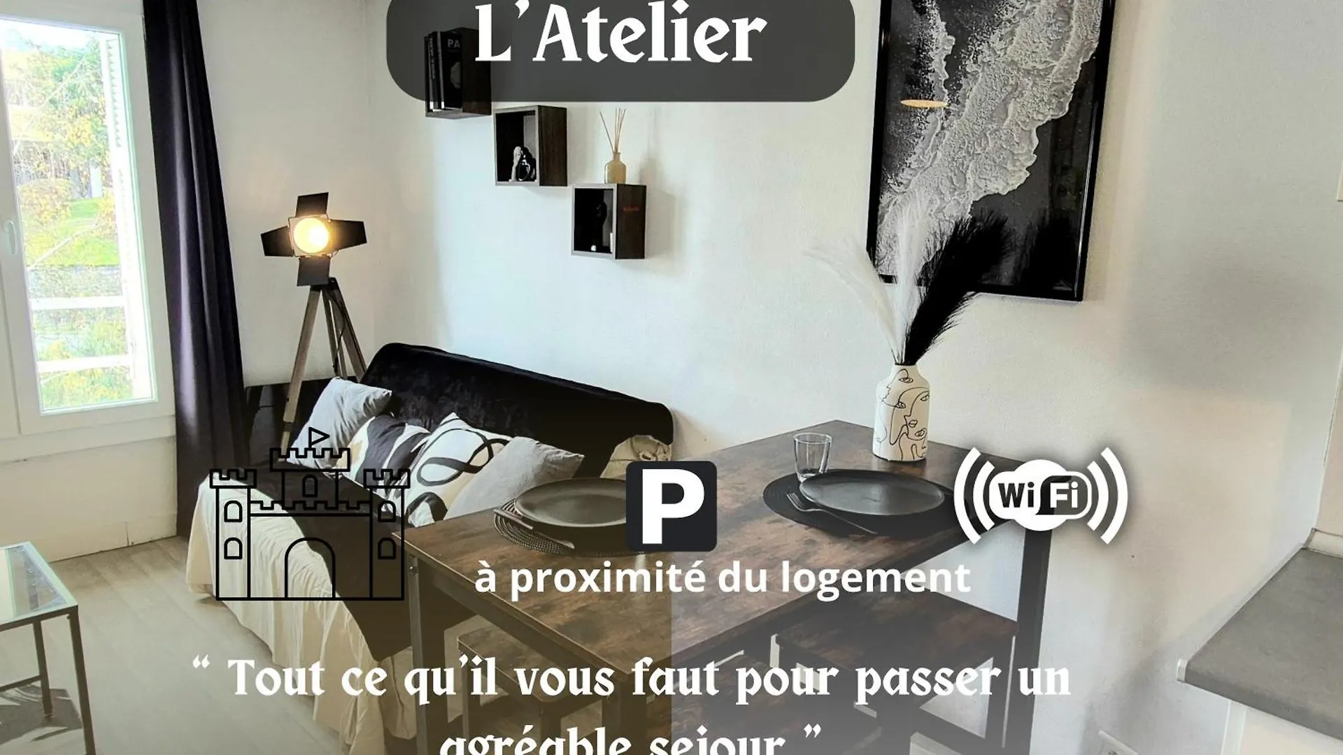 Apartmán L'Atelier-T2 Proche Du Centre-Wifi-Parking Lurdy